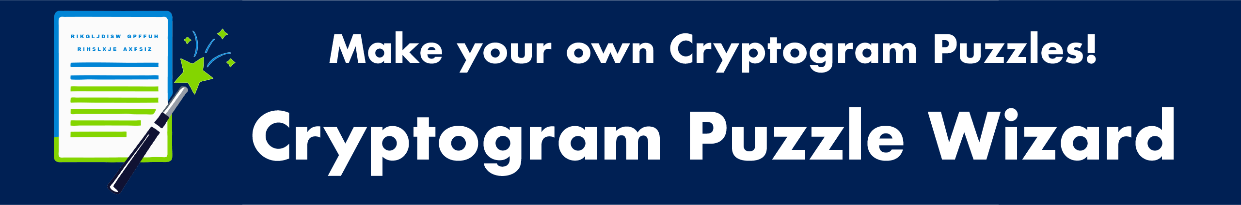 Make Your Own Cryptograms - Cryptogram Puzzle Wizard