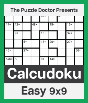 Easy Calcudoku Puzzle Books - 9x9 Grid