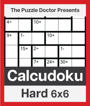 Hard Calcudoku Puzzle Books - 6x6 Grid
