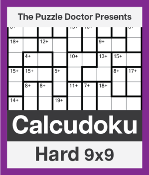 Hard Calcudoku Puzzle Books - 9x9 Grid